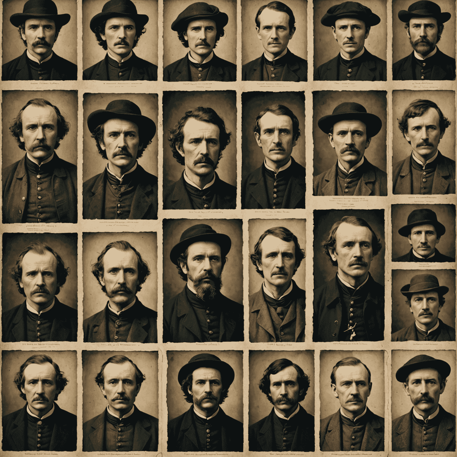 Collage of portraits featuring notable Irish revolutionaries and rebels who were imprisoned in Kilmainham Gaol